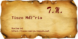 Tiszo Mária névjegykártya